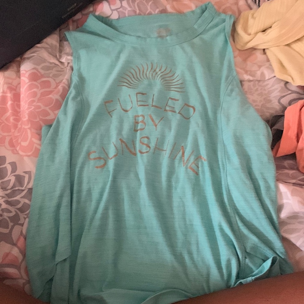 old navy teal athletic tank top